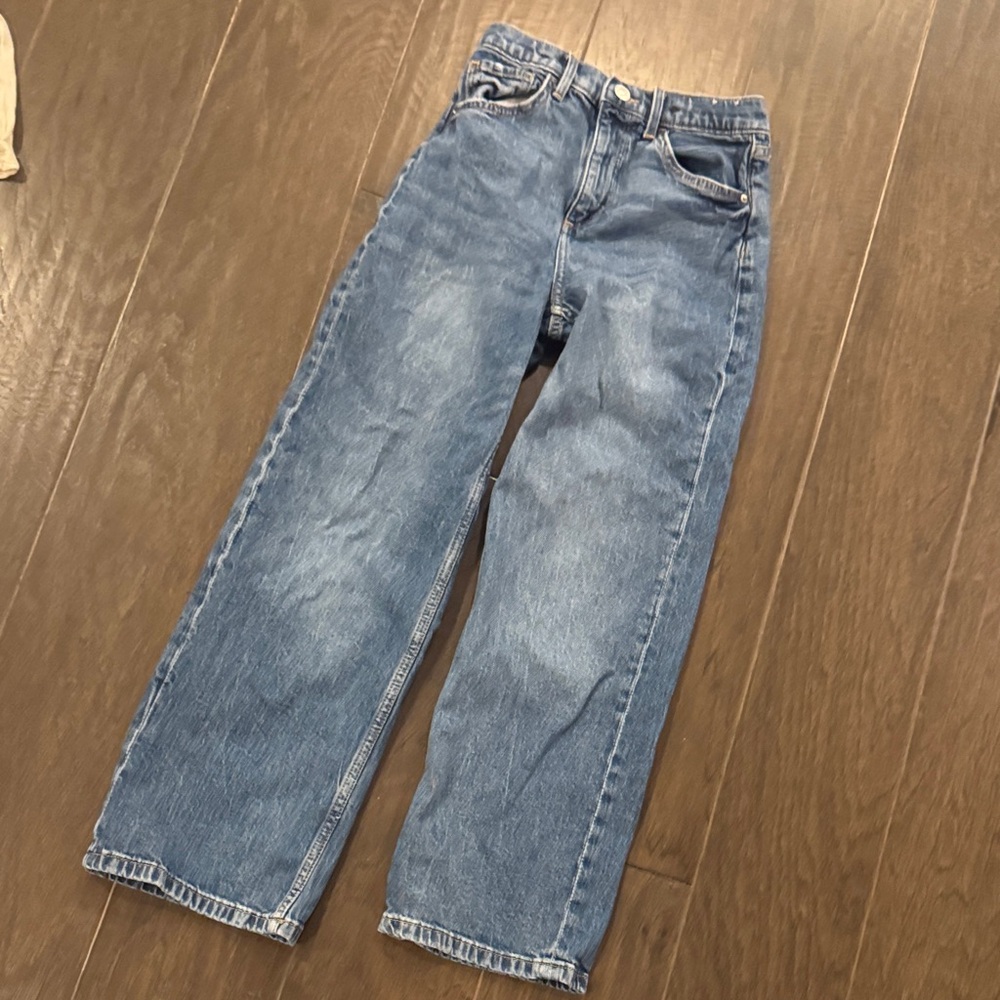 H&M Light Blue Kids Wide-Leg Jeans